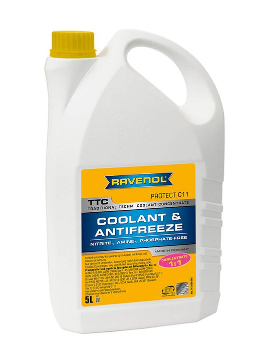 REFRIGERANTE ANTICONGELANTE RAVENOL TTC 50% 5 LTS AMARILLO